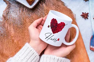 PUREZENTO Hubby Wifey Couple Ceramic Tea/Coffee Mug for Valentine Day Gift for Girlfriend, Boyfriend,Husband and Wife,Friends,Anniversary,Hubby Wifey,Birthday ,Set of 2-thumb1