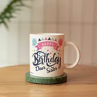 purezento Happy Birthday Dear Sis Best Gift for Sister's Birthday. Ceramic Coffee Mug-thumb1