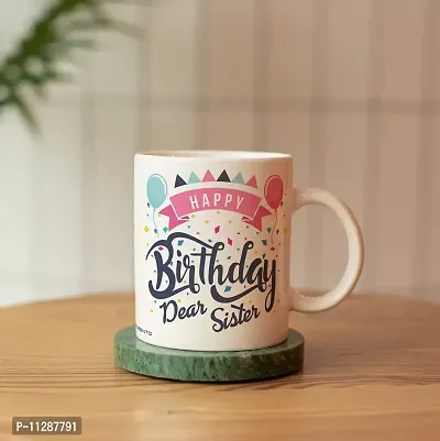 purezento Happy Birthday Dear Sis Best Gift for Sister's Birthday. Ceramic Coffee Mug-thumb2