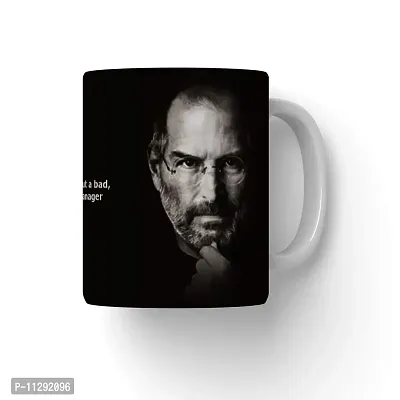 PUREZENTO Steve Jobs Ceramic Coffee Cup (Multicolor)