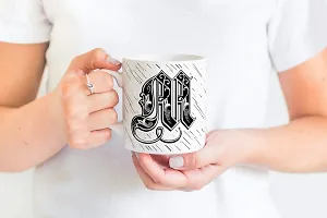 PUREZENTO Alphabet M Ceramic Mug (Pack of 1)| C Handle |-thumb1