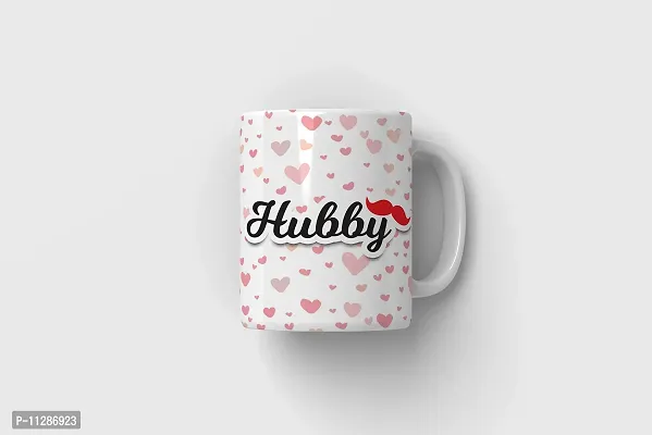 PUREZENTO ""Hubby. Wifey. Couple Ceramic Tea/Coffee Mug for Valentine Day Gift for Girlfriend, Boyfriend,Husband and Wife,Friends,Anniversary,Hubby Wifey,Birthday ,Set of 2-thumb4