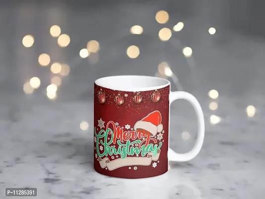 PUREZENTO Merry Christmas Printed Ceramic Coffee Tea / Milk Mug (330 ML)-Xmas Decorations, Christmas Gifts, Xmas Mugs, Christmas Presents(Pack of 1)-thumb0