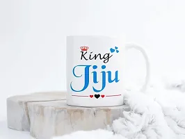 PUREZENTO King JIJU Queen DIDI Best Gift Coffee Mug for JIJU DIDI Ceramic Coffee Tea / Milk M UG(Pack of 2)-thumb1