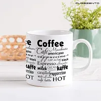 PUREZENTO Coffee Word Clouds Coffee Tea/Milk Cup (Pack of 1)-thumb2