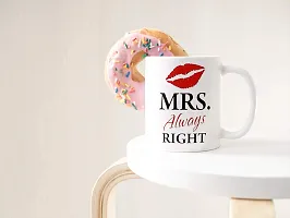 PUREZENTO ""MR Never Wrong MRS Always Right Couple Ceramic Tea/Coffee Mug for Valentine Day Gift for Girlfriend, Boyfriend,Husband and Wife,Friends,Anniversary,Hubby Wifey,Birthday ,Set of 2-thumb4