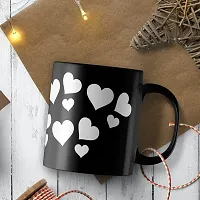 Purezento Be Mine Valentine Gift for Couple/Bf/Gf/Husband/Wife Ceramic Coffee Full Black Mug (350 ml)(Pack of 1)-thumb2