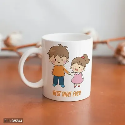 PUREZENTO?Best Bhai Ever Raksha Bandhan Special Design Mug Ceramic Coffee Mug-thumb4