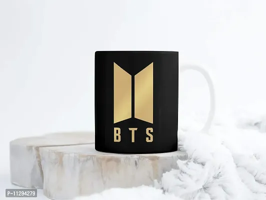 PUREZENTO BTS Gold Logo Ceramic Coffee Tea/ Milk Mug-thumb4