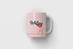 Purezento ""Hubby Wifey Flying kiss"" Couple Ceramic Tea/Coffee Mug for Valentine Day Gift for Girlfriend, Boyfriend,Husband and Wife,Friends,Anniversary,Hubby Wifey,Birthday ,Set of 2-thumb4