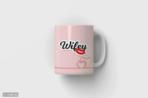 Purezento ""Hubby Wifey Flying kiss"" Couple Ceramic Tea/Coffee Mug for Valentine Day Gift for Girlfriend, Boyfriend,Husband and Wife,Friends,Anniversary,Hubby Wifey,Birthday ,Set of 2-thumb5