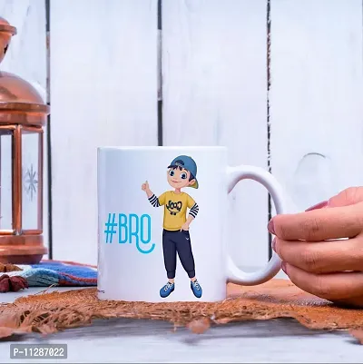 PUREZENTO?#BRO Gift for Brother on Raksha Bandhan / Birhtday Ceramic Coffee Mug-thumb4