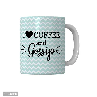 PUREZENTO I Love Coffee and Gossip Coffee Tea /Milk Cup(Pack OF1)-thumb0