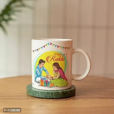 PUREZENTO?Happy Rakhi Brother Sister Celebrate Raksha Bandhan Ceramic Coffee Mug-thumb3