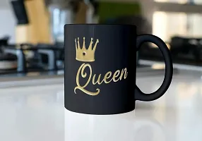 PUREZENTO King Queen Couple Ceramic Tea/Coffee Mug for Valentine Day Gift for Girlfriend, Boyfriend,Husband and Wife,Friends,Anniversary,Hubby Wifey,Birthday ,Set of 2-thumb3