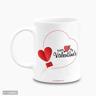 PUREZENTO Happy Valentine's Day Couple/BF/GF/Husband/Wife Ceramic Coffee Tea/ Milk Mug