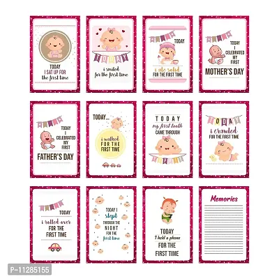 PUREZENTO Baby Milestone Cards: Cute Gift for New Parents, Baby Showers, Newborns - 15 x 9 cm - Set of 26-thumb3