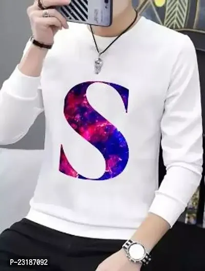 Reliable White Polyester Printed Round Neck Tees For Men-thumb0