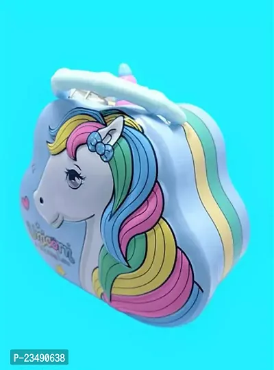 Metal Unicorn Money Bank Blue