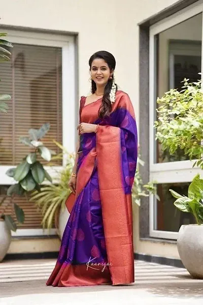 Elegant Banarasi Silk Women Saree with Blouse piece