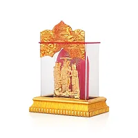 Awesome Craft Gold Plated Shree Ram Darbar in Cabinet Shree Ram Darbar Car Dashboard, Acrylic Decorative Showpiece - 7 cm  (Gold Plated, Gold)-thumb3