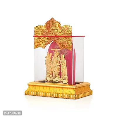 Awesome Craft Gold Plated Shree Ram Darbar in Cabinet Shree Ram Darbar Car Dashboard, Acrylic Decorative Showpiece - 7 cm  (Gold Plated, Gold)-thumb4