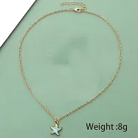 TAYRA western Star Round locket pendant necklace with Golden color chain for women | girl-thumb1
