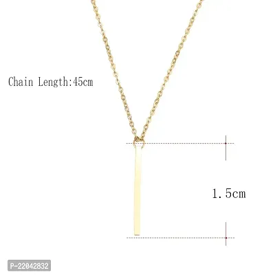 TAYRA Fashion Jewellery Small Flower Metal Pendent Long Chain Pendant Stylish Necklace for Women-thumb2