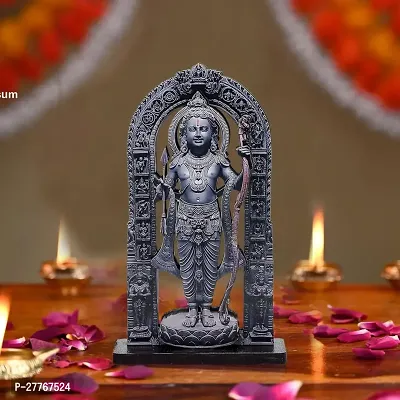 Handcrafted Ram Lalla 3D Idol Ayodhya Ram Lalla Statue Sculpture Hindu Showpiece Figurine for Home Office Temple Mandir Decorative