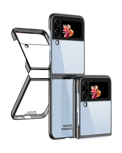PLGO Samsung Galaxy Z Flip 4 Case, Folding Protective Cover