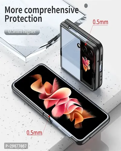 PLGO Samsung Galaxy Z Flip 4 Case, Folding Protective Cover-thumb5