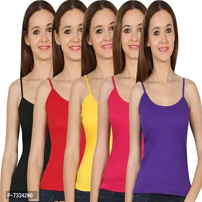 Friskers Black Red Yellow Pink Purple Tank top Pack of 5