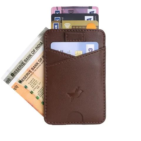 Mens Women Casual RFID Blocking Artificial Leather Credit Card Debit Card Holder Wallet ( 5 Card Slots )