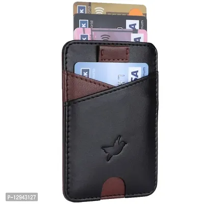 Mens  Women Casual Multicoloured RFID Blocking Artificial Leather Credit Card Debit Card Holder Wallet ( 5 Card Slots )-thumb3