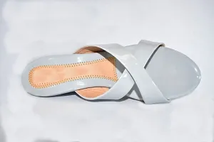 Women Grey Slip-On Sandals-thumb4