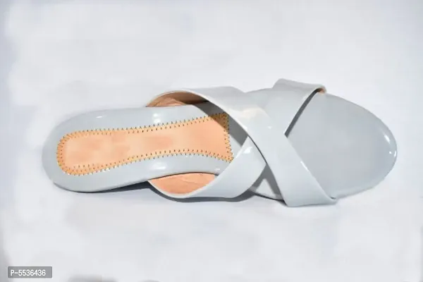Women Grey Slip-On Sandals-thumb5