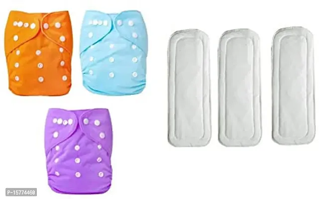 Reusable Baby Diapers- Pack Of 1, Random Color-thumb0