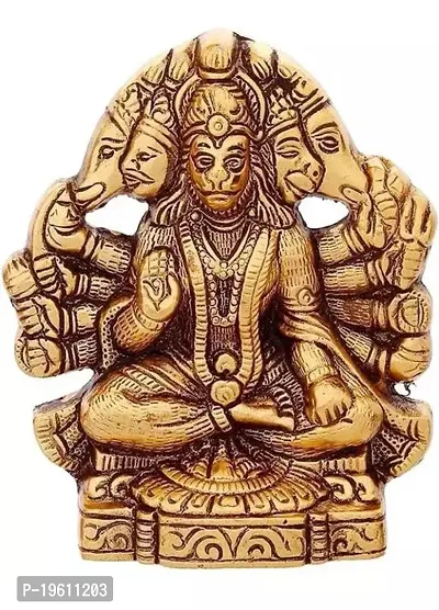 Metal Panchmukhi Hanuman Decorative Showpiece