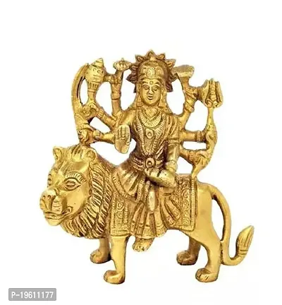 Maa Durga On Lion For Blessings Showpiece