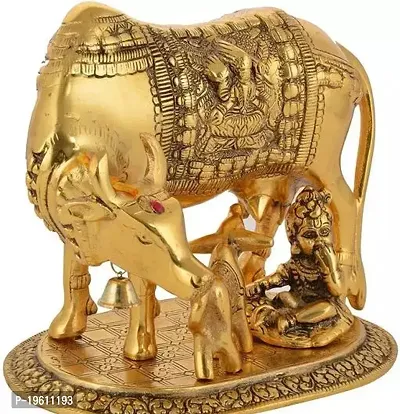 Cow And Calf With Little Krishna Idol-thumb0