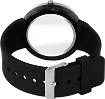 KELISS Dazon Analogue Unique Arrow Silicon Analog Men's Watch (Black Dial Black Colored Strap)(Pack of 1)-thumb2