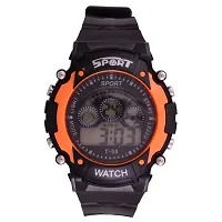 S S TRADERS - Orange,Yellow Sport Watch with Seven Lights and Seven Colour, Week Display in Round Dail - Women/Men/Kids - Best Return Gift-thumb1