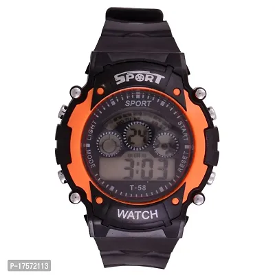 S S TRADERS - Orange,Yellow Sport Watch with Seven Lights and Seven Colour, Week Display in Round Dail - Women/Men/Kids - Best Return Gift-thumb2