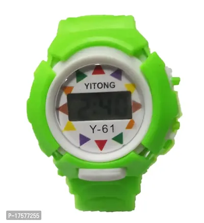 SS Traders Green Digital Analogue Multicolour Dial Boy's  Girl Watch