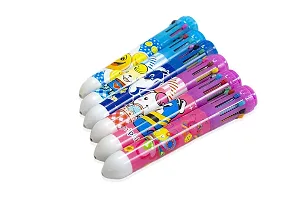 LITTLEMORE Pack Of 4 Multicolored 8 in 1 Pen Retractable Pens With Fun Designs For Kids And Adults | Birthday Return Gift Item | Pens For School Supplies, Home, Office Supplies-thumb2