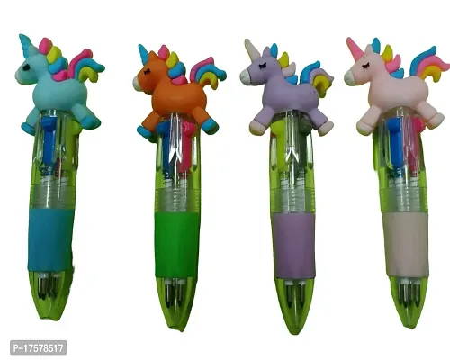 LITTLEMORE (6 in 1 Pens for Kids School Stationery Pen, 6in1 Designer Fancy Pens (4 pcs)