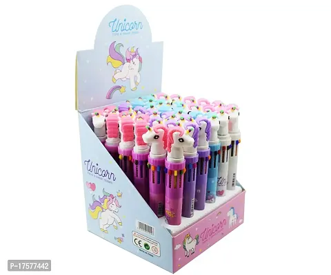 LITTLEMORE-10 in 1 UNICORN Ball Point PEN Beautiful Designer Birthday Return Gift for Kids (Pack of 12,-thumb2