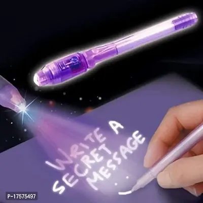 LITTLEMORE Secret Message Pen, Invisible Pen with Uv Light (Pack of 10) Multi-Function Pen-thumb5