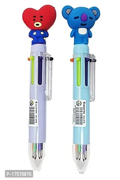 LITTLEMORE (6 in 1 Pen for Kids School Stationery Pen, 6in1 Designer Fancy Pen Creative Ballpoint Pens Best Return Gift for Kids pack of 2