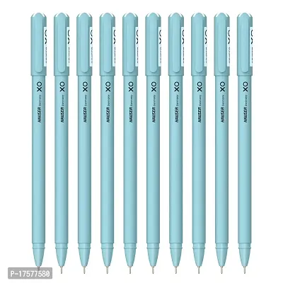 Hauser XO 0.6mm Ball Pen Box Pack | Sleek Body  Minimalistic Design | Matt Finish  Solid Body Type | Low Viscosity Ink With Ultra Durable Tip | Blue Ink, Pack of 30 Pens